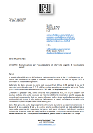 Nostro riscontro all’ordinanza emessa il giorno 13/08/2020 dal Comune di Forlì