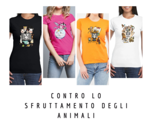 T-shirt NO allo sfruttamento animale Donna