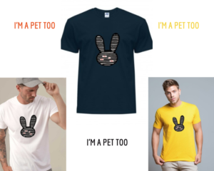 T-shirt I'm a pet too Uomo